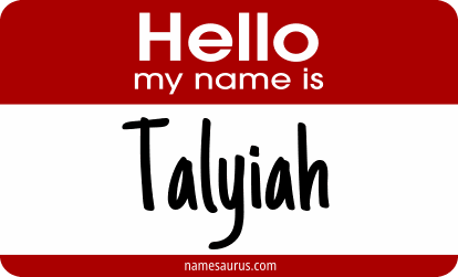 Hello my name is Talyiah png download