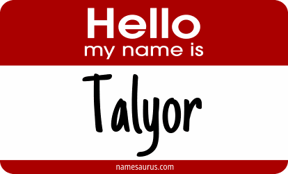 Hello my name is Talyor png download