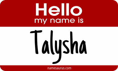 Hello my name is Talysha png download