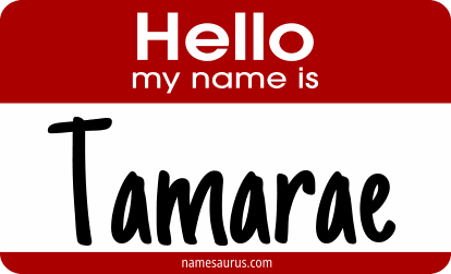 Hello my name is Tamarae png download