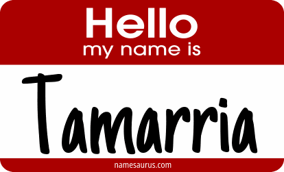 Hello my name is Tamarria png download