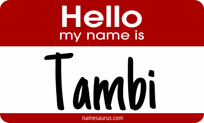 Hello my name is Tambi png download
