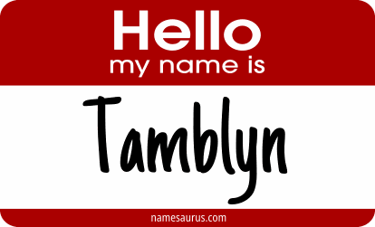 Hello my name is Tamblyn png download