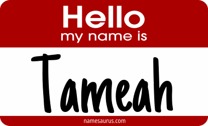 Hello my name is Tameah png download