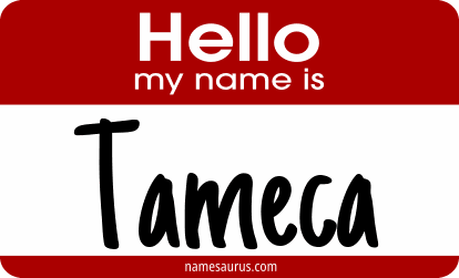 Hello my name is Tameca png download