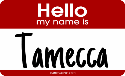 Hello my name is Tamecca png download