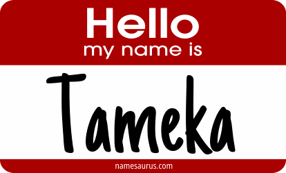 Hello my name is Tameka png download
