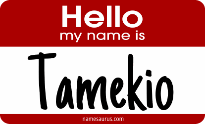 Hello my name is Tamekio png download