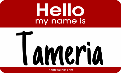 Hello my name is Tameria png download