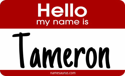 Hello my name is Tameron png download