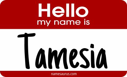 Hello my name is Tamesia png download