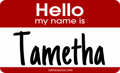 Hello my name is Tametha png download