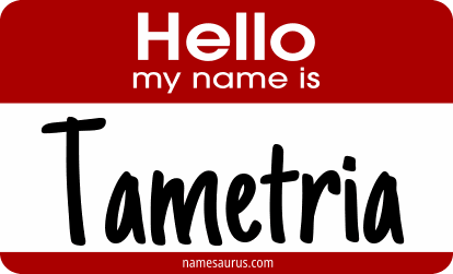 Hello my name is Tametria png download