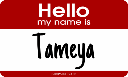 Hello my name is Tameya png download