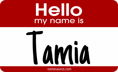 Hello my name is Tamia png download
