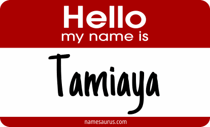 Hello my name is Tamiaya png download