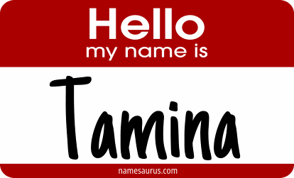 Hello my name is Tamina png download