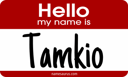 Hello my name is Tamkio png download