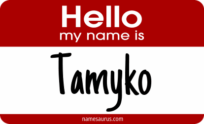 Hello my name is Tamyko png download