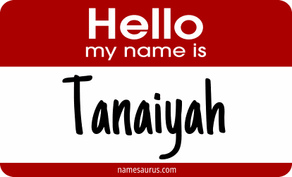 Hello my name is Tanaiyah png download