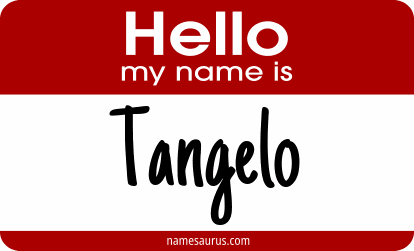 Hello my name is Tangelo png download