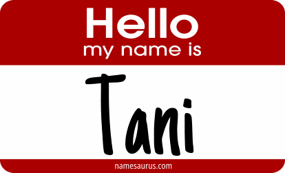 Hello my name is Tani png download