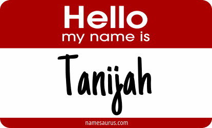 Hello my name is Tanijah png download