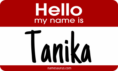 Hello my name is Tanika png download