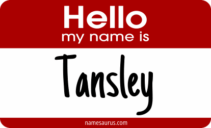 Hello my name is Tansley png download