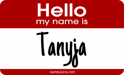 Hello my name is Tanyja png download
