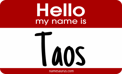 Hello my name is Taos png download