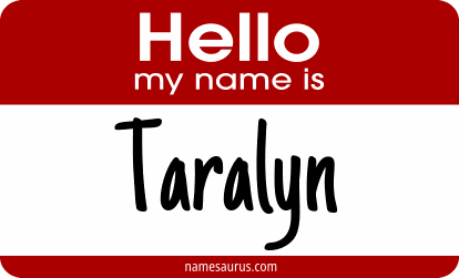 Hello my name is Taralyn png download