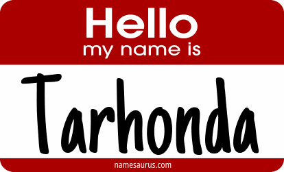 Hello my name is Tarhonda png download