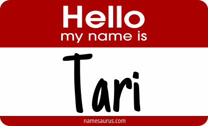 Hello my name is Tari png download