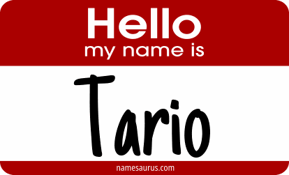 Hello my name is Tario png download