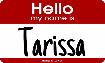 Hello my name is Tarissa png download