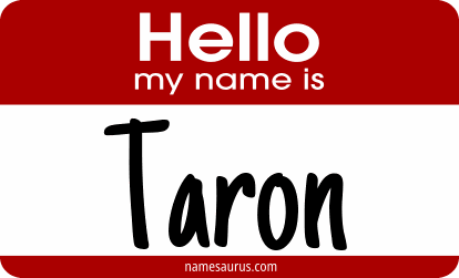 Hello my name is Taron png download