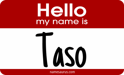 Hello my name is Taso png download