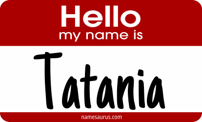 Hello my name is Tatania png download
