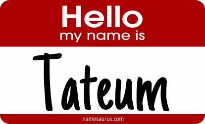 Hello my name is Tateum png download