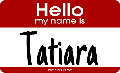 Hello my name is Tatiara png download