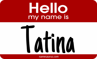 Hello my name is Tatina png download