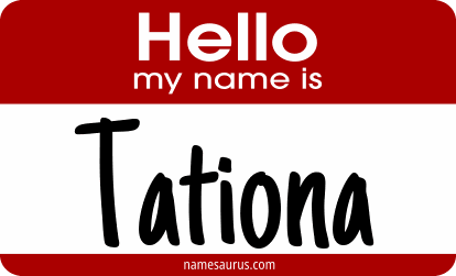 Hello my name is Tationa png download