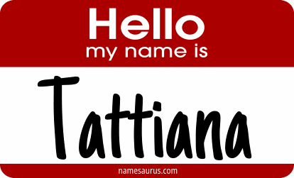Hello my name is Tattiana png download