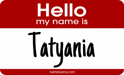 Hello my name is Tatyania png download