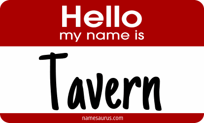 Hello my name is Tavern png download