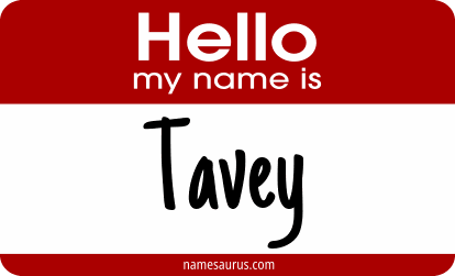 Hello my name is Tavey png download