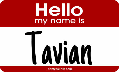 Hello my name is Tavian png download