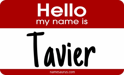 Hello my name is Tavier png download