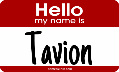 Hello my name is Tavion png download